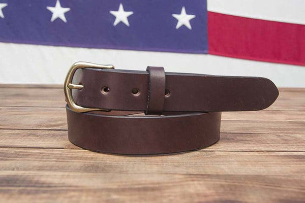 1.25" | Dark Brown Leather Belt